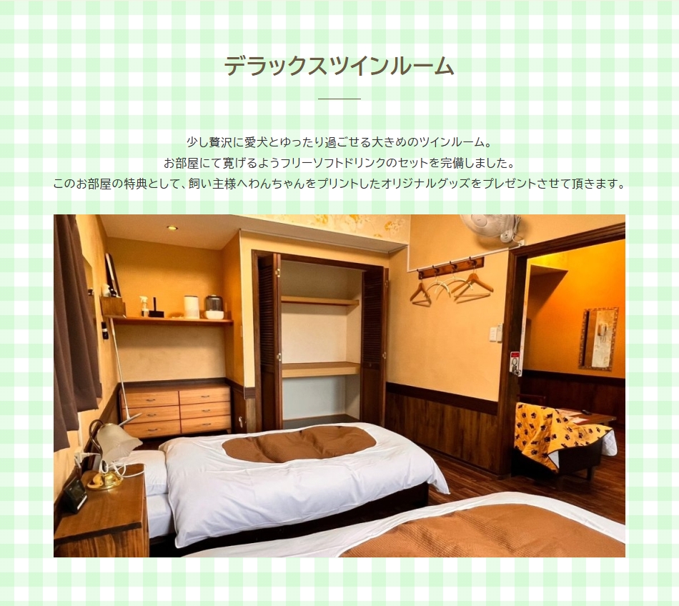 デラックスツインルームについて