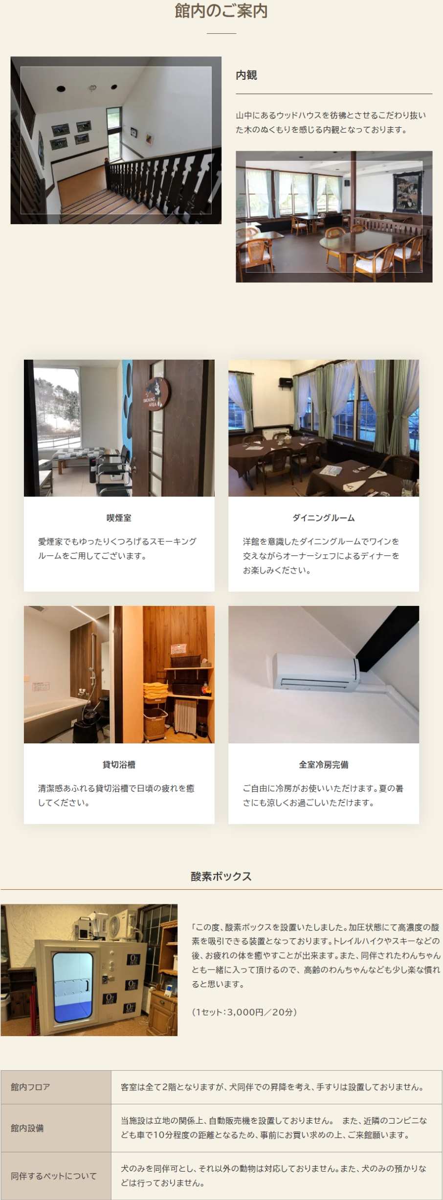 館内のご案内について